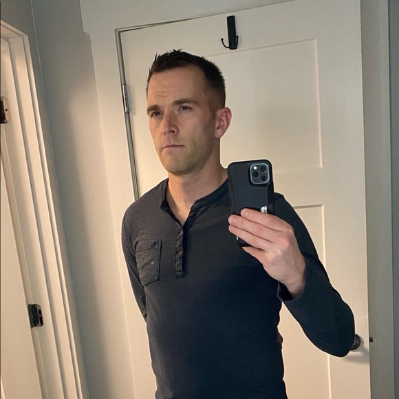 Abercrombie & Fitch Henley, Blue, Men’s Small - Picture 2 of 7